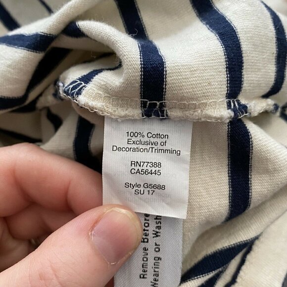 Madewell Staycation Setlist Boxy Tee Shirt Stripes XXS - Picture 7 of 8